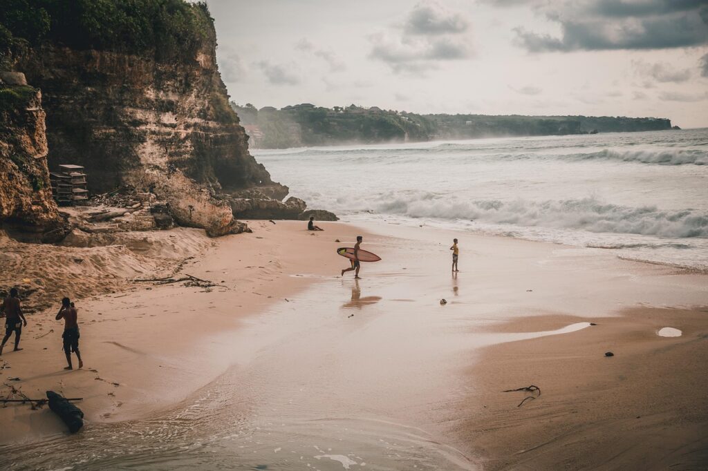 Surfing at Uluwatu
