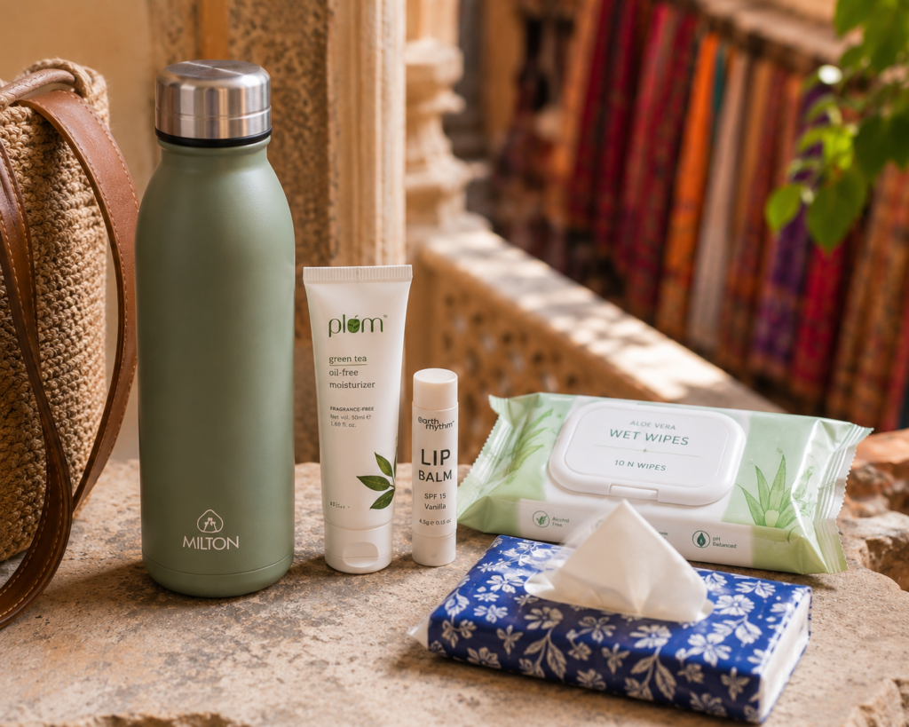 Sun protection and personal care essentials.